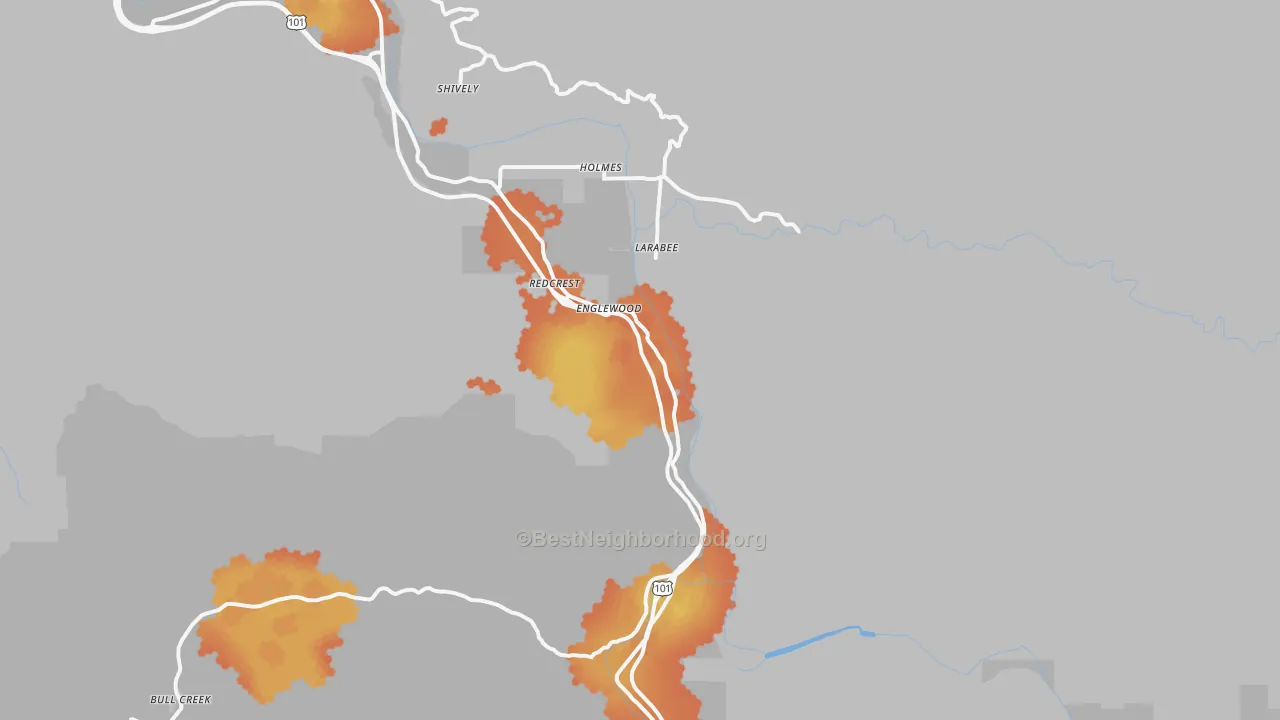 Bike Grade map of 95569, CA