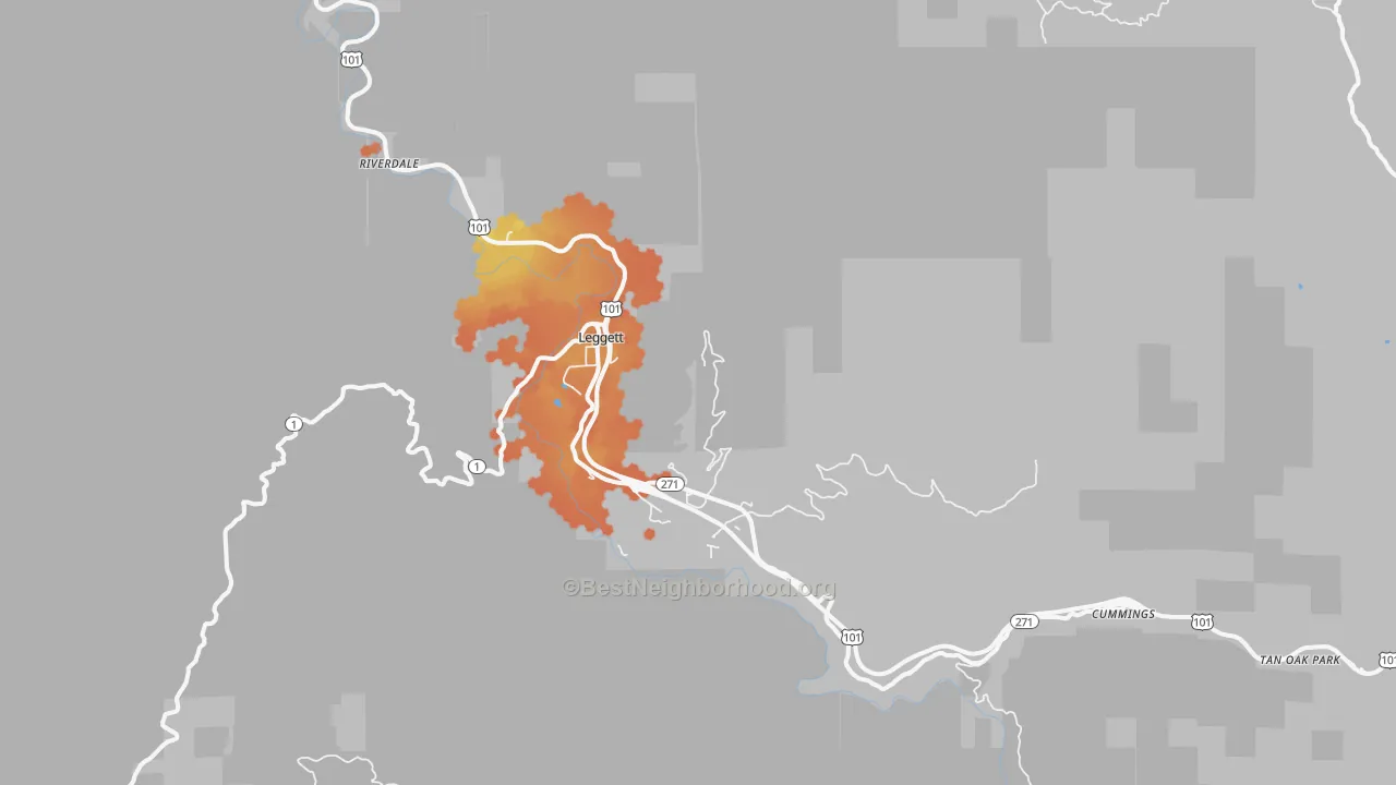 Bike Grade map of 95585, CA