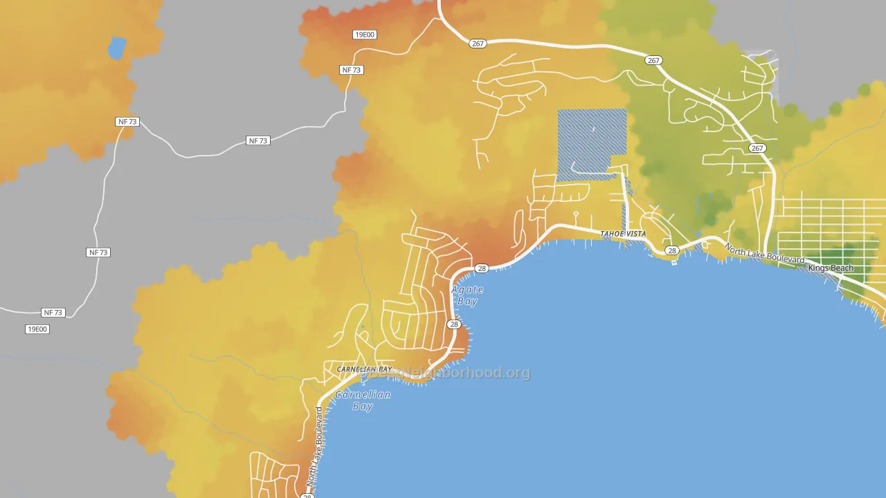 Bike Grade map of 95604, CA