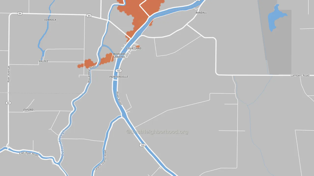 Bike Grade map of 95615, CA