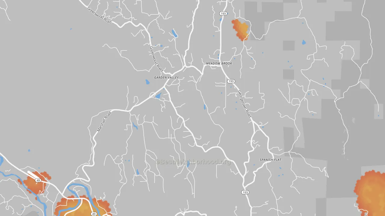 Bike Grade map of 95633, CA