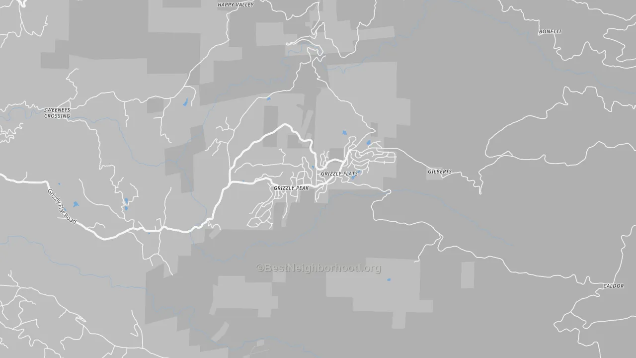 Bike Grade map of 95636, CA