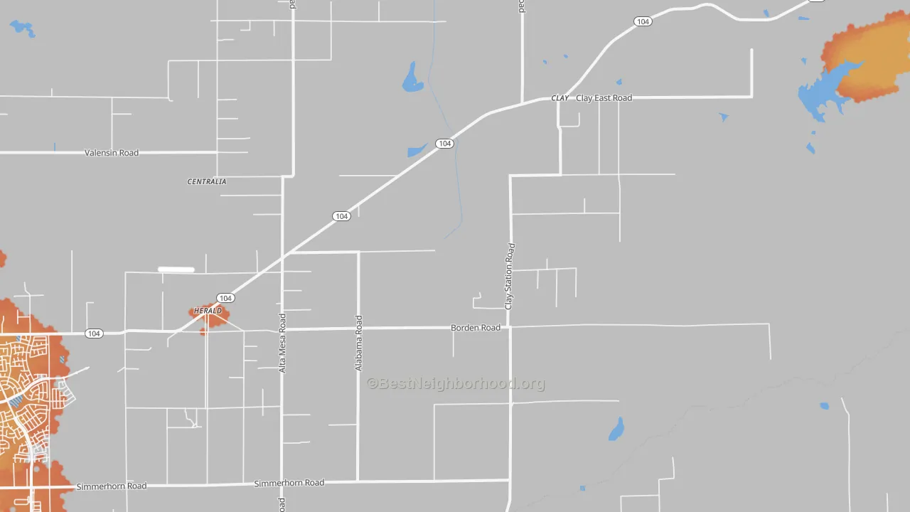 Bike Grade map of 95638, CA