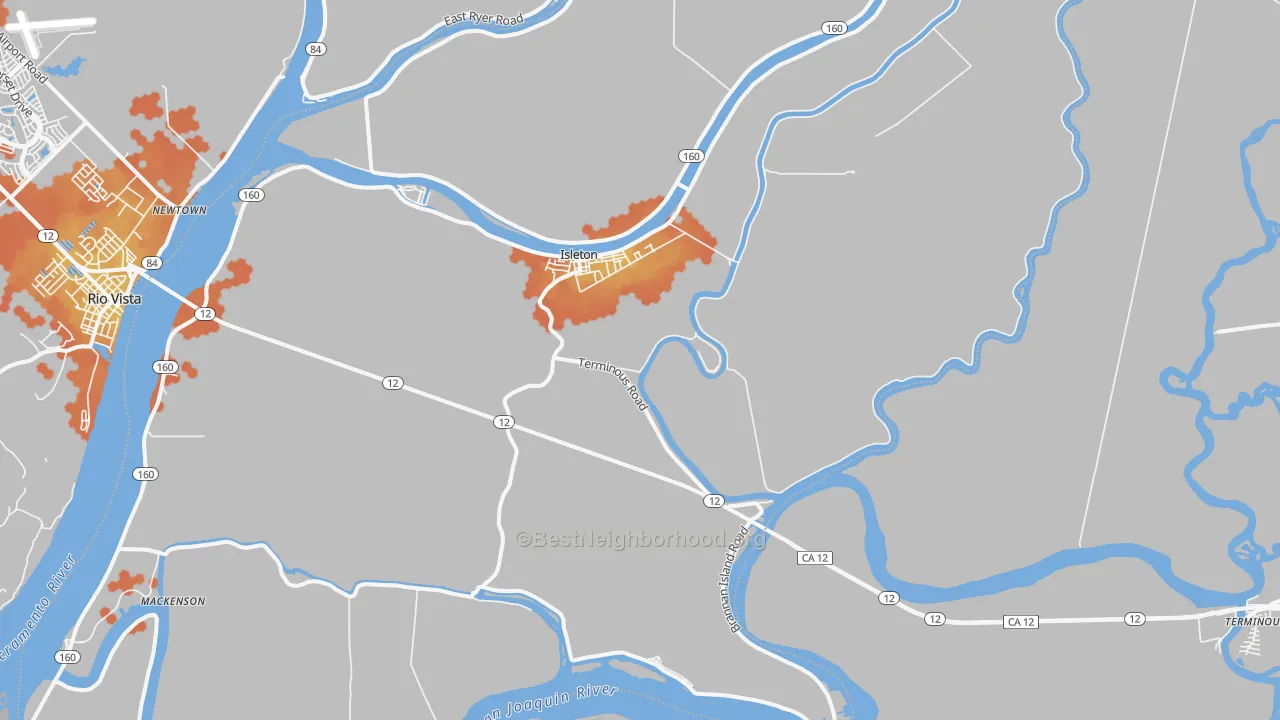Bike Grade map of 95641, CA