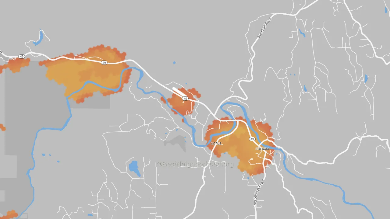Bike Grade map of 95651, CA