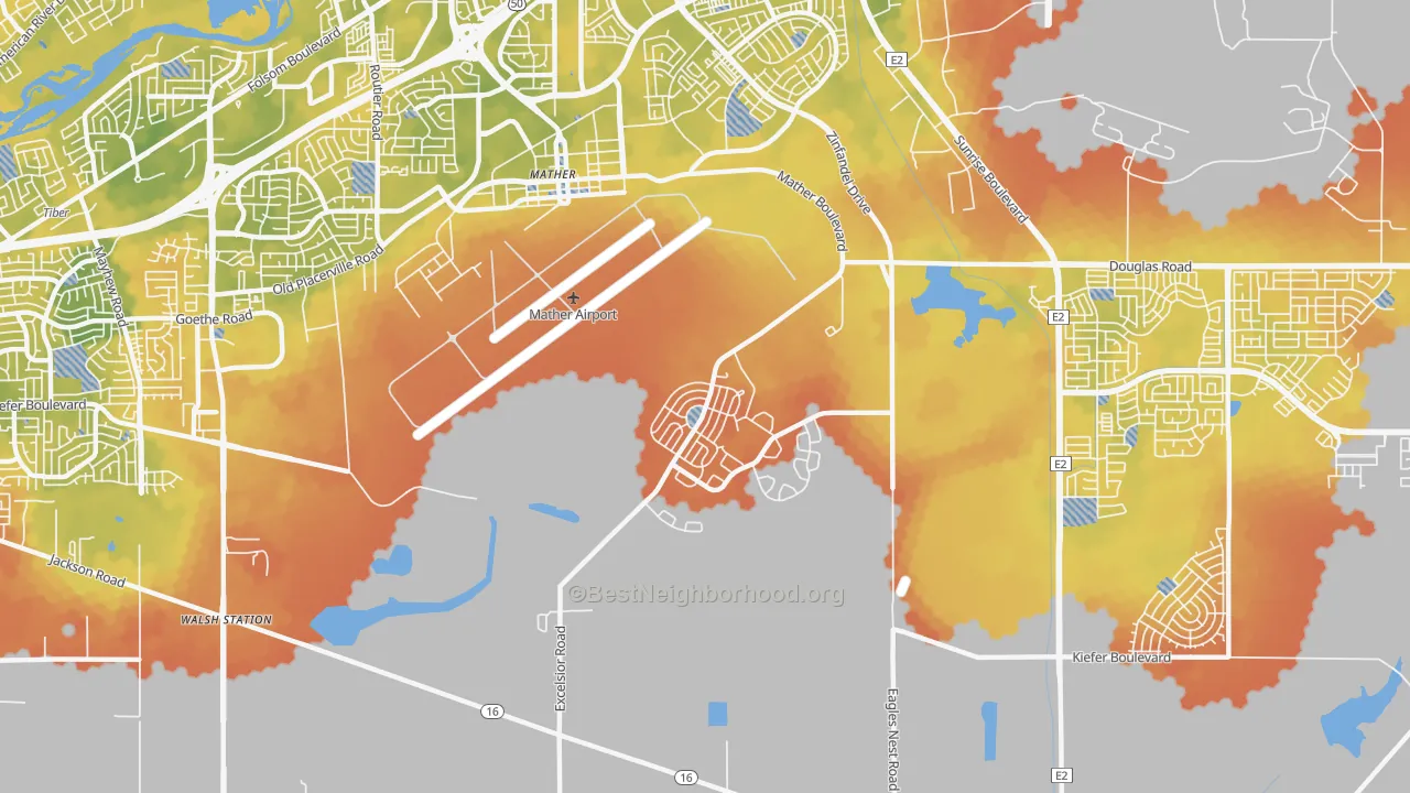 Bike Grade map of 95655, CA