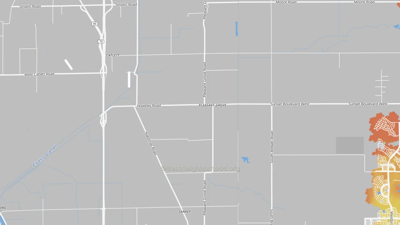 Bike Grade map of 95668, CA