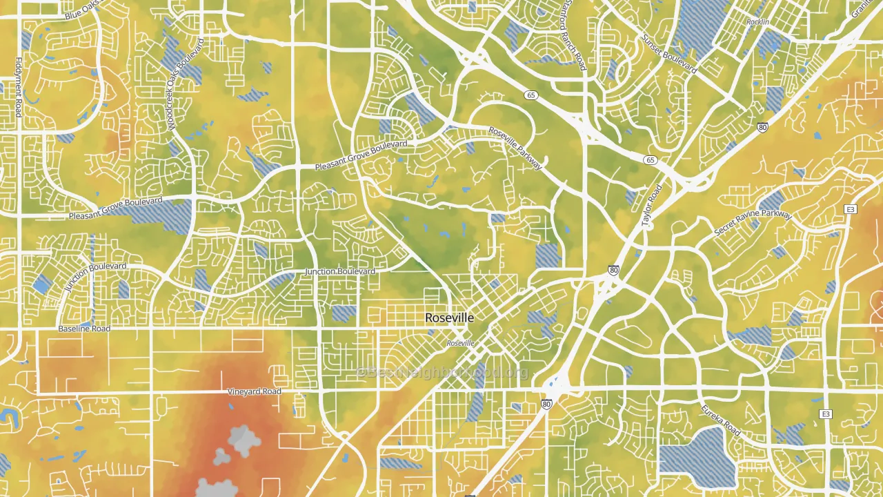 Bike Grade map of 95678, CA