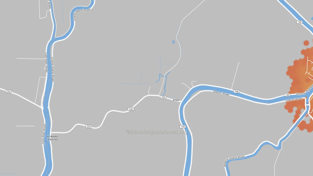 Bike Grade map of 95680, CA