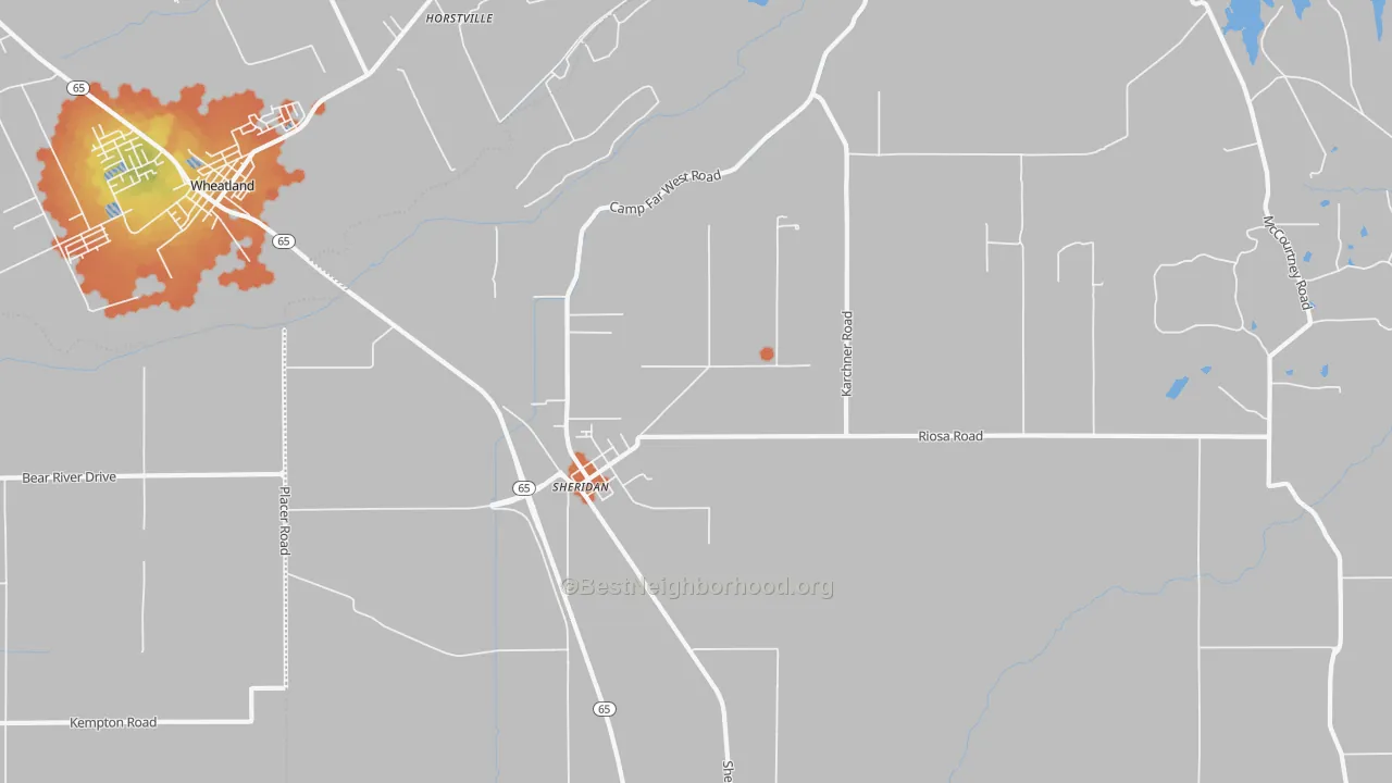 Bike Grade map of 95681, CA