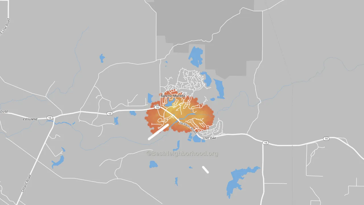 Bike Grade map of 95683, CA