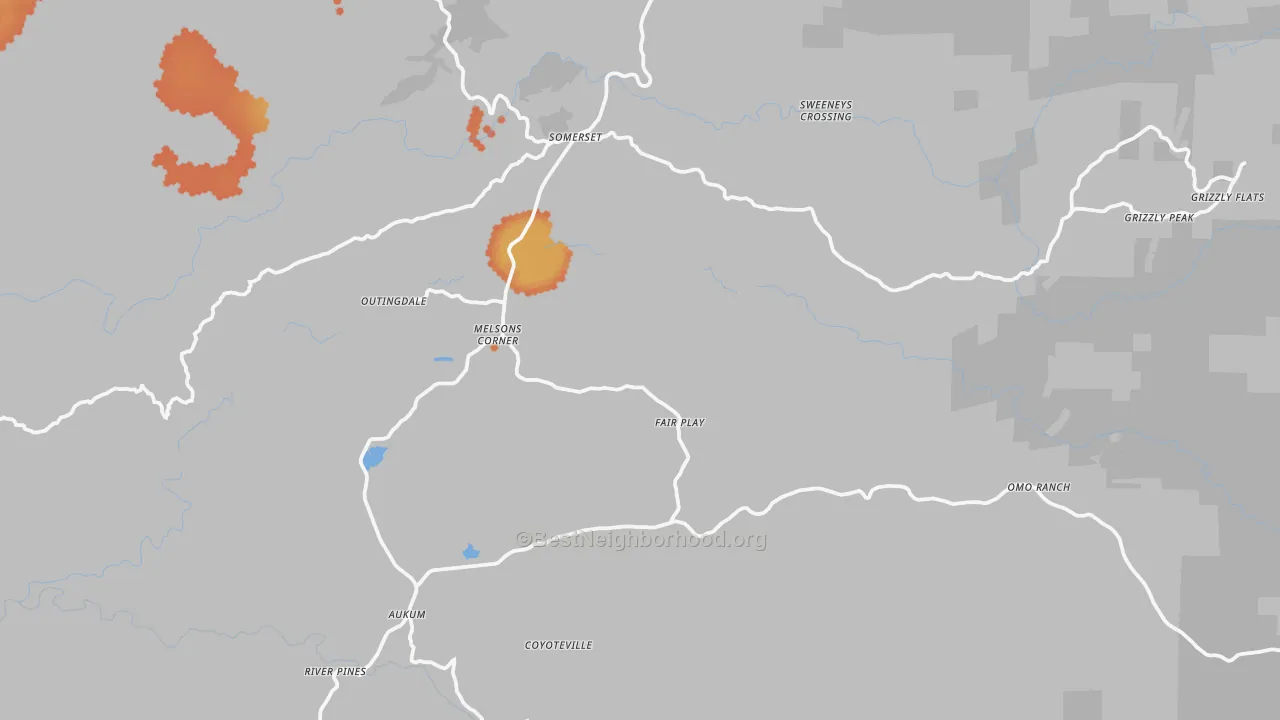 Bike Grade map of 95684, CA