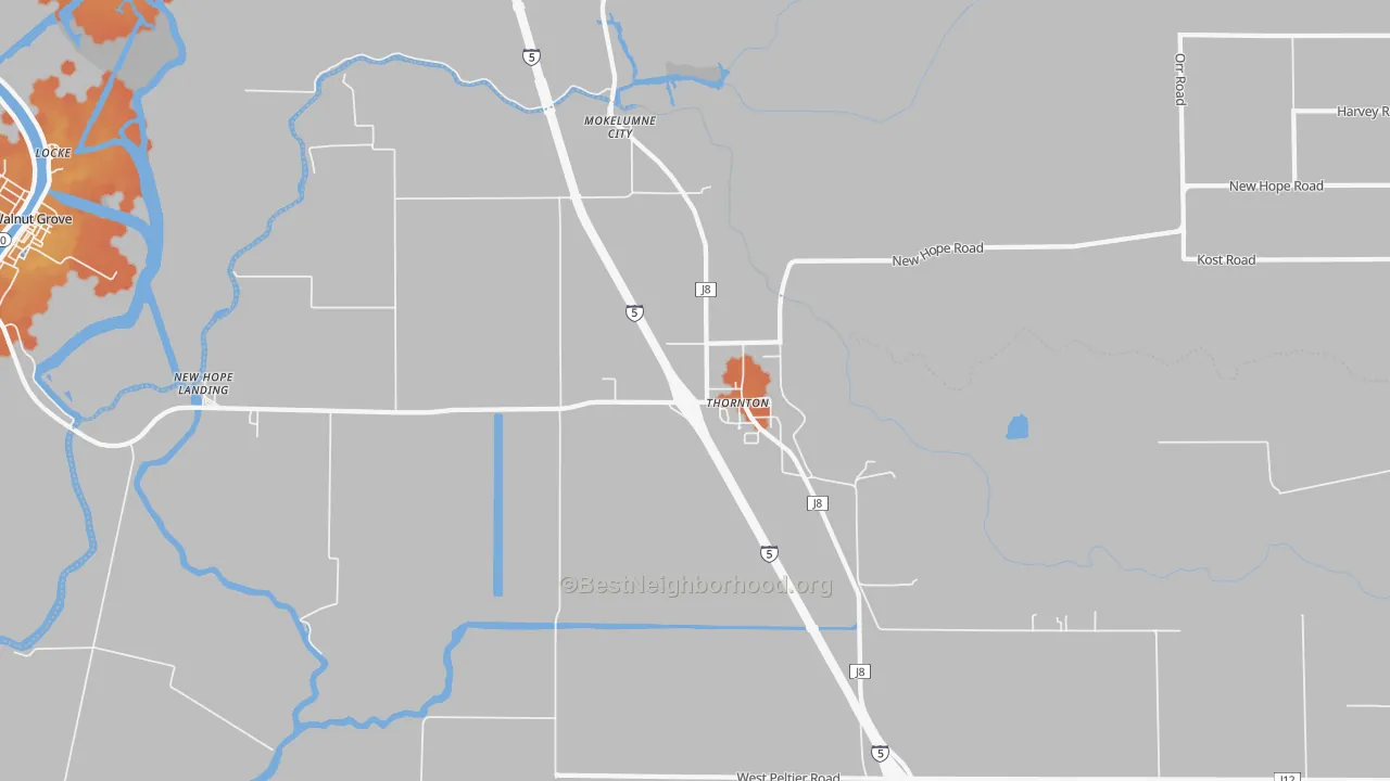 Bike Grade map of 95686, CA