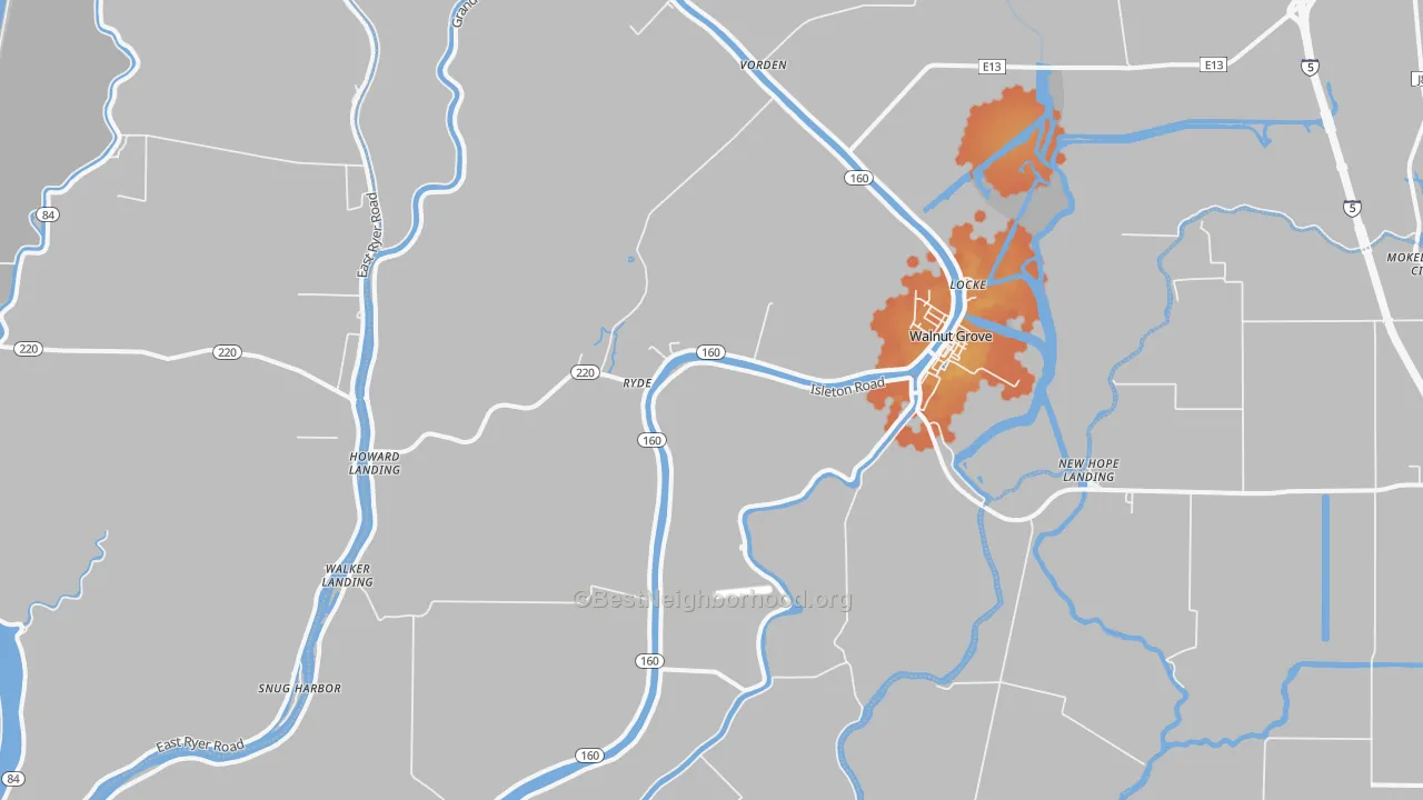 Bike Grade map of 95690, CA