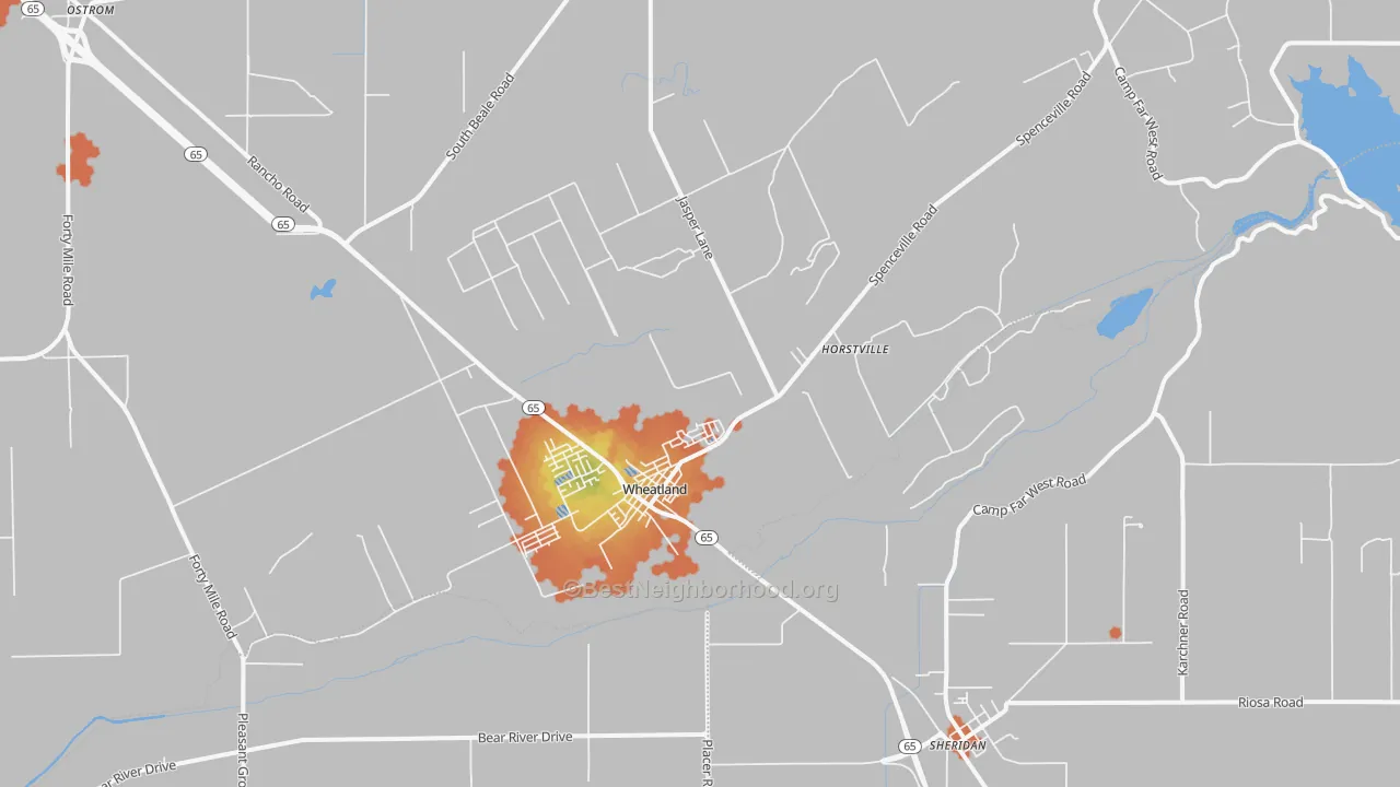 Bike Grade map of 95692, CA