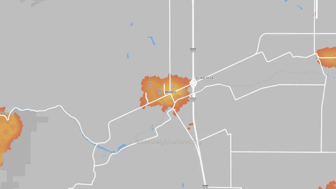 Bike Grade map of 95694, CA
