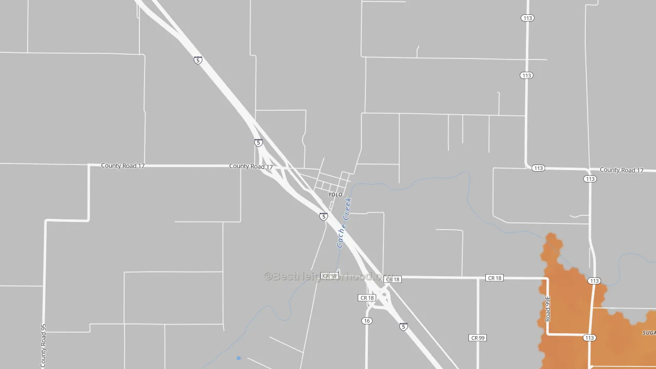 Bike Grade map of 95697, CA
