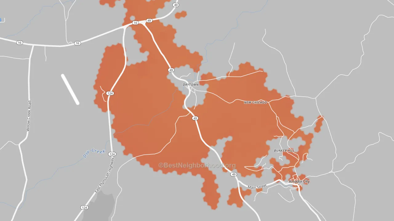 Bike Grade map of 95699, CA