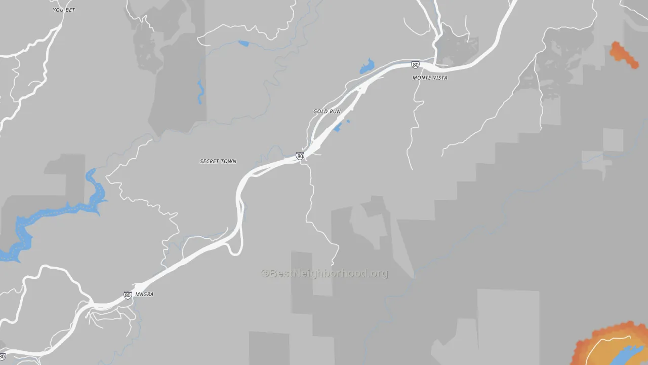 Bike Grade map of 95717, CA