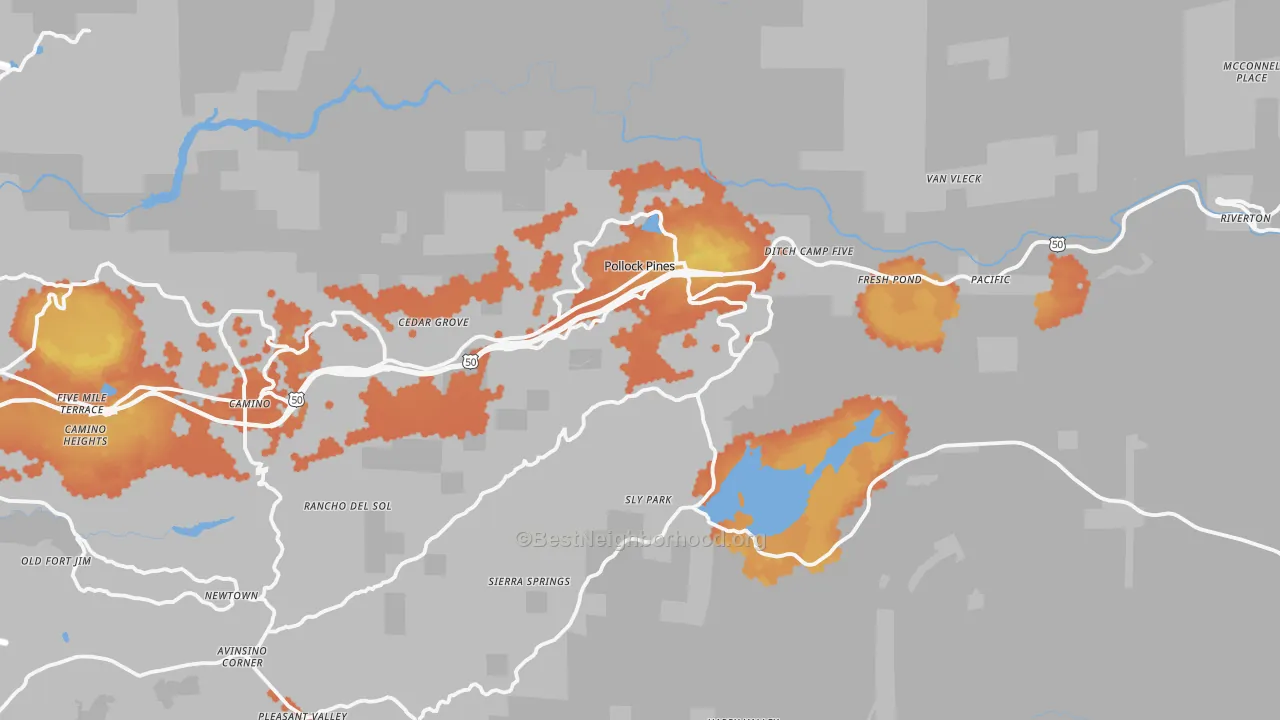 Bike Grade map of 95726, CA