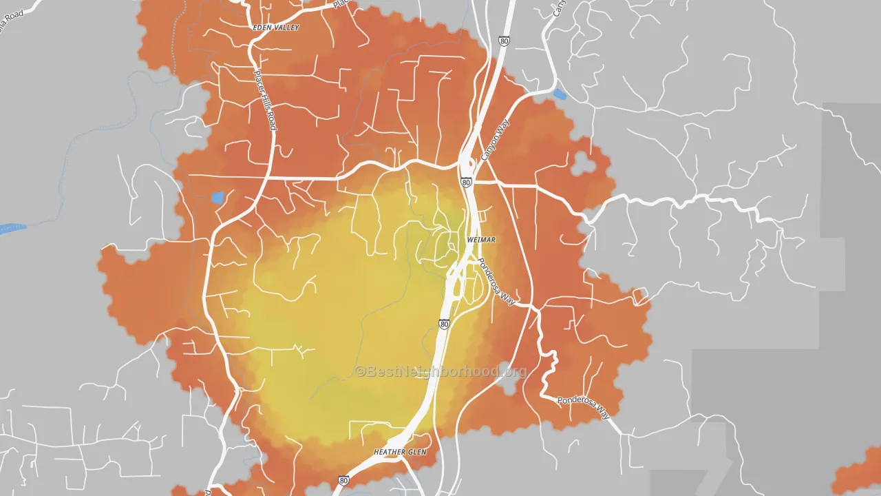Bike Grade map of 95736, CA