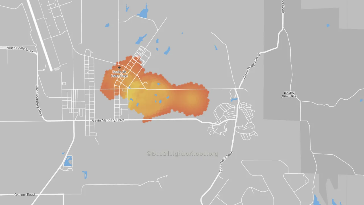 Bike Grade map of 95903, CA