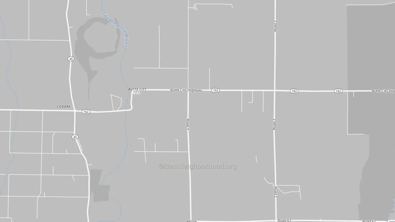 Bike Grade map of 95920, CA