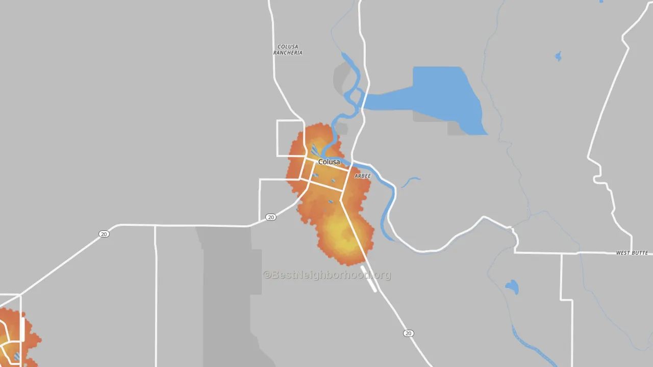 Bike Grade map of 95932, CA