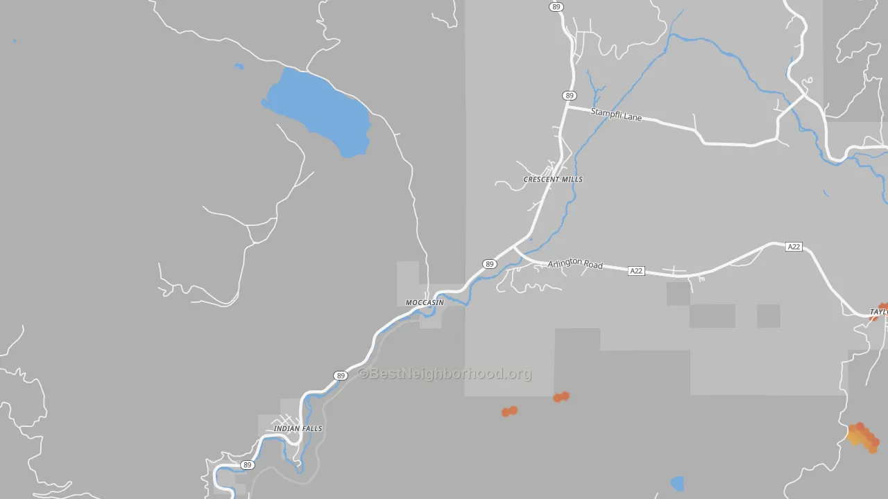 Bike Grade map of 95934, CA
