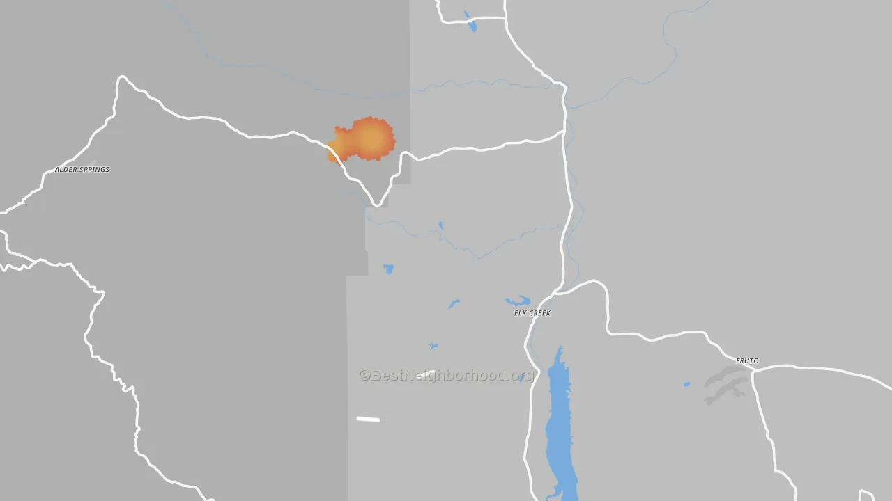 Bike Grade map of 95939, CA