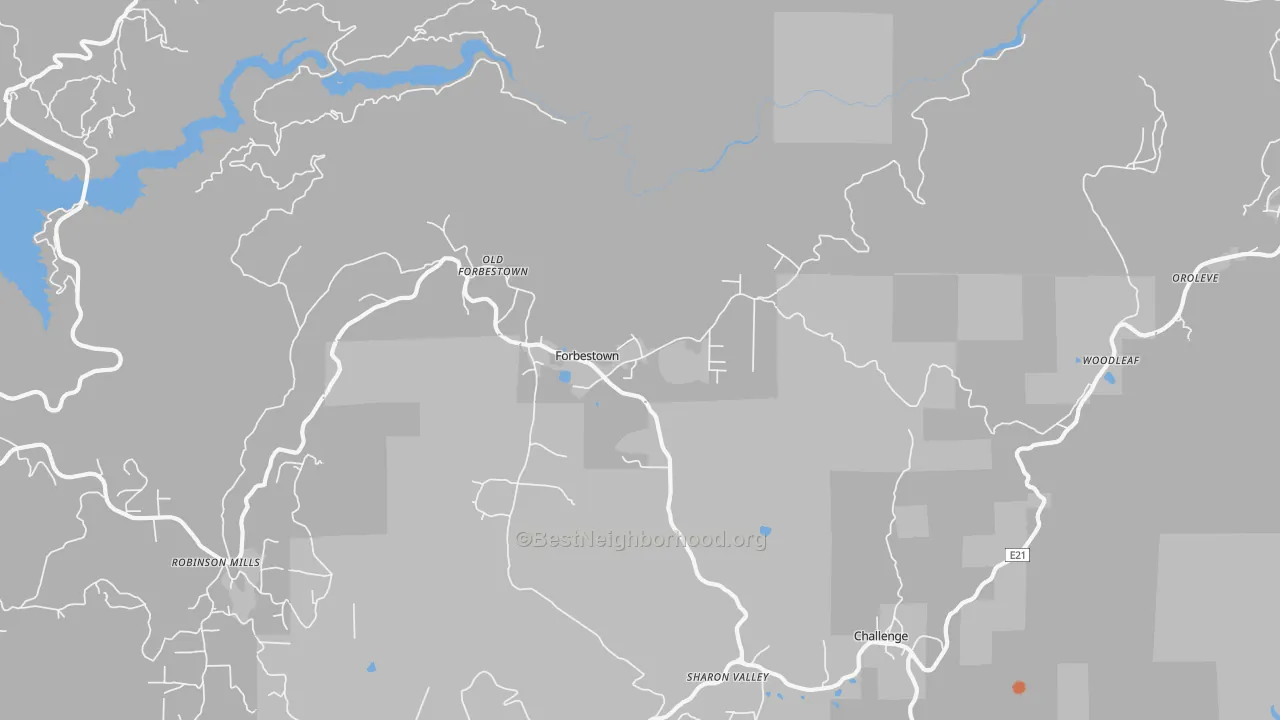 Bike Grade map of 95941, CA