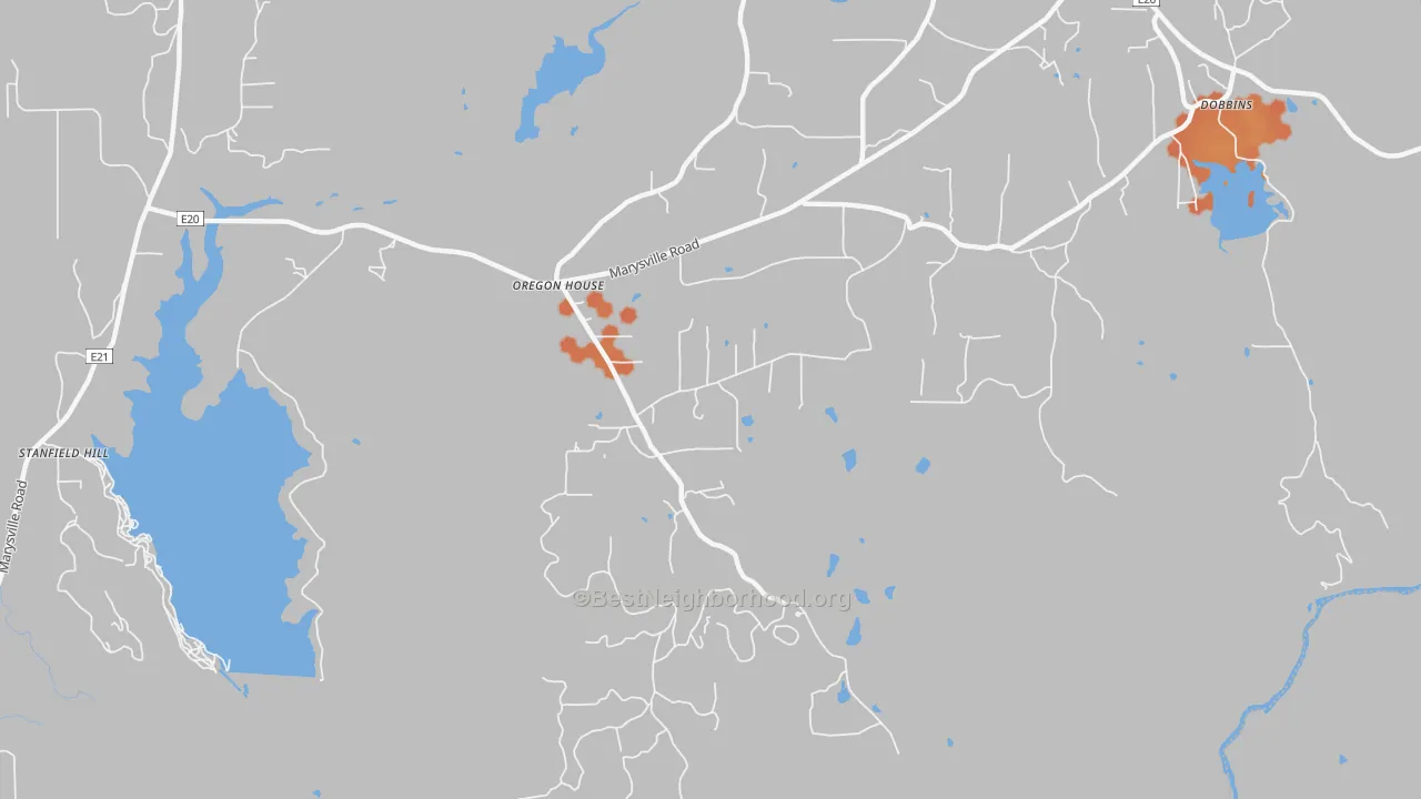 Bike Grade map of 95962, CA