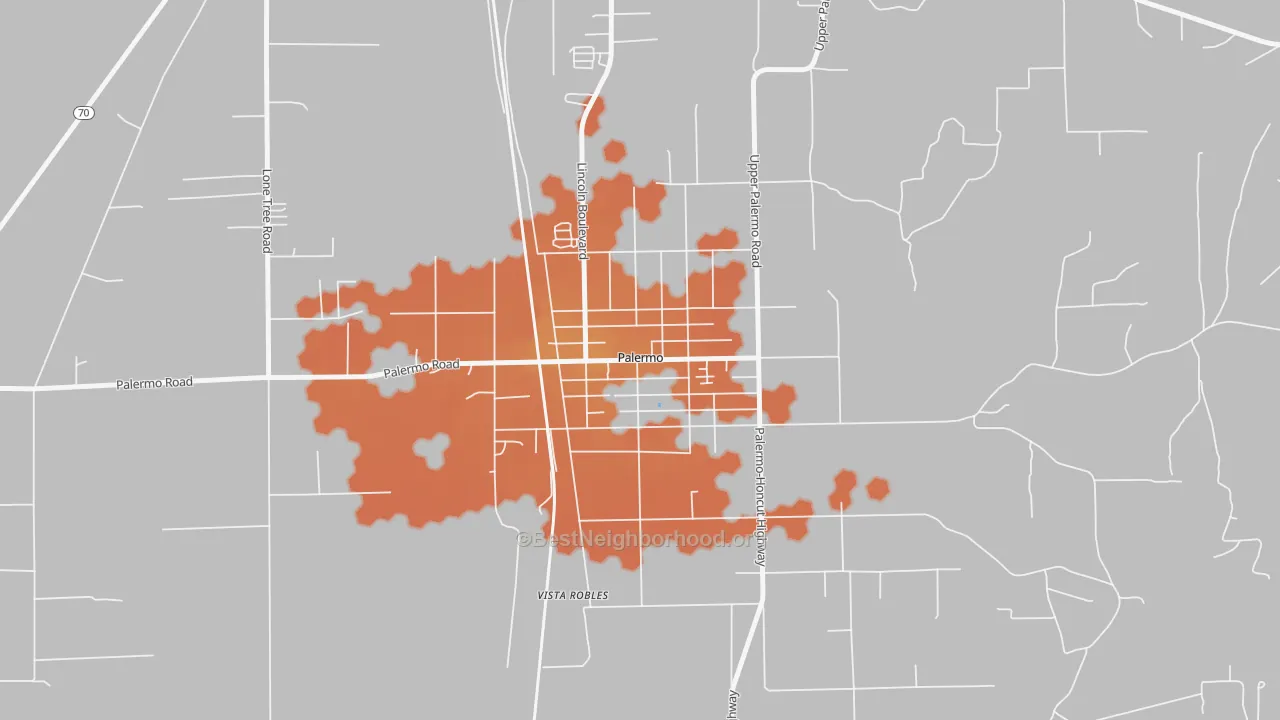 Bike Grade map of 95968, CA