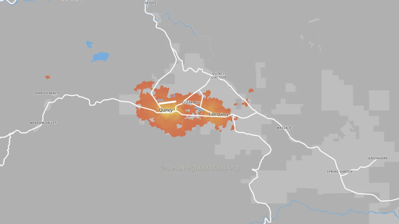 Bike Grade map of 95971, CA