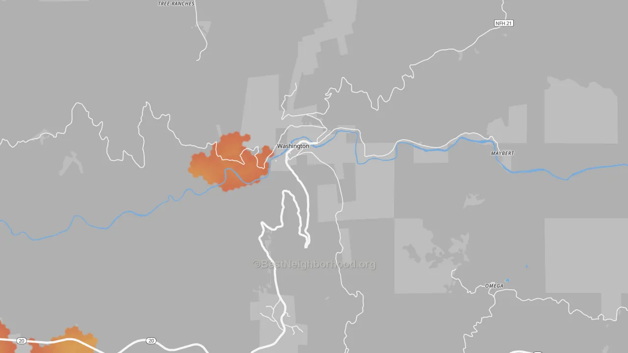 Bike Grade map of 95986, CA