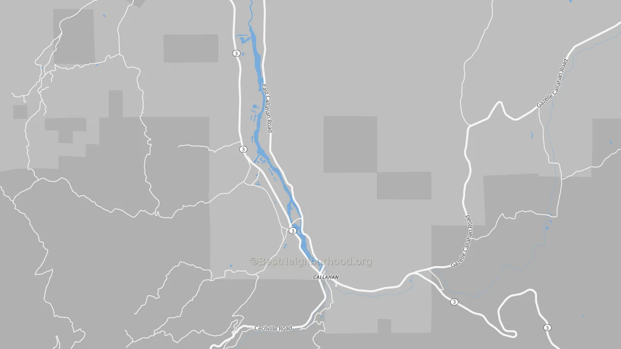 Bike Grade map of 96014, CA