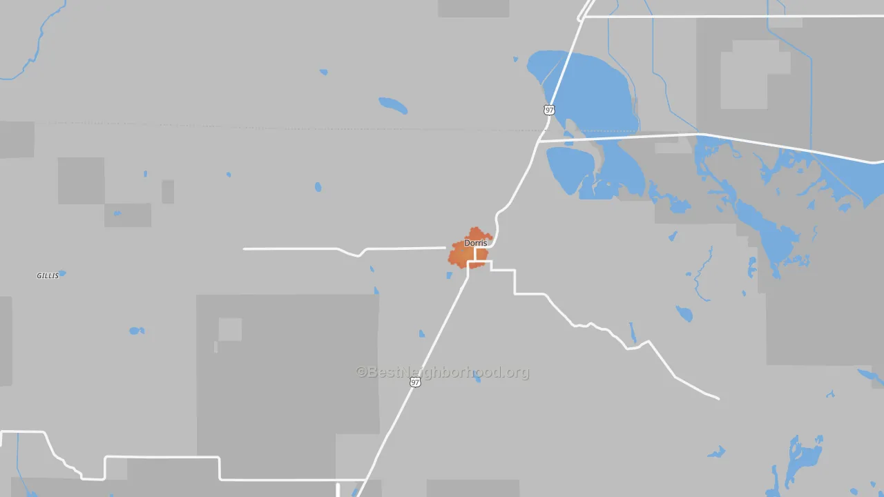 Bike Grade map of 96023, CA