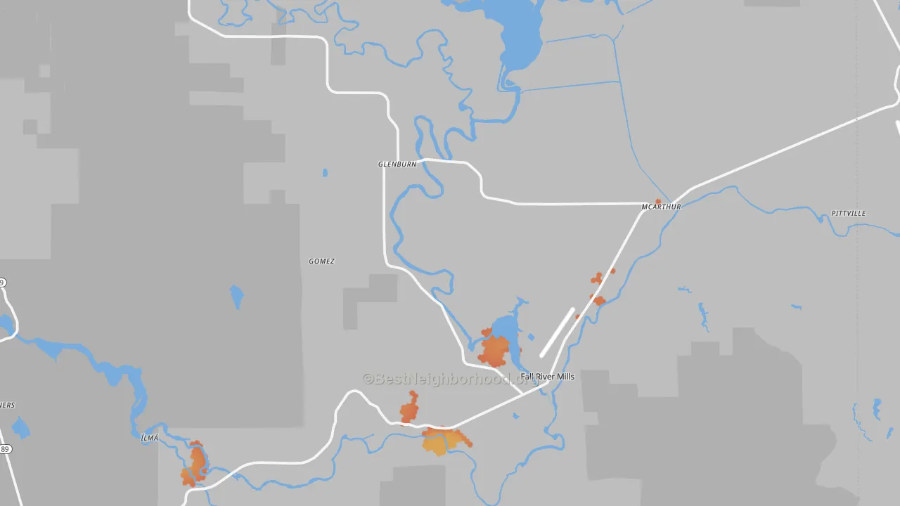 Bike Grade map of 96028, CA