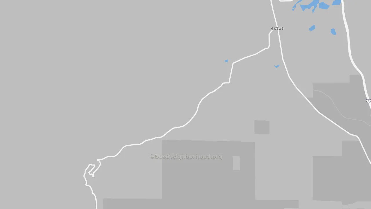 Bike Grade map of 96034, CA