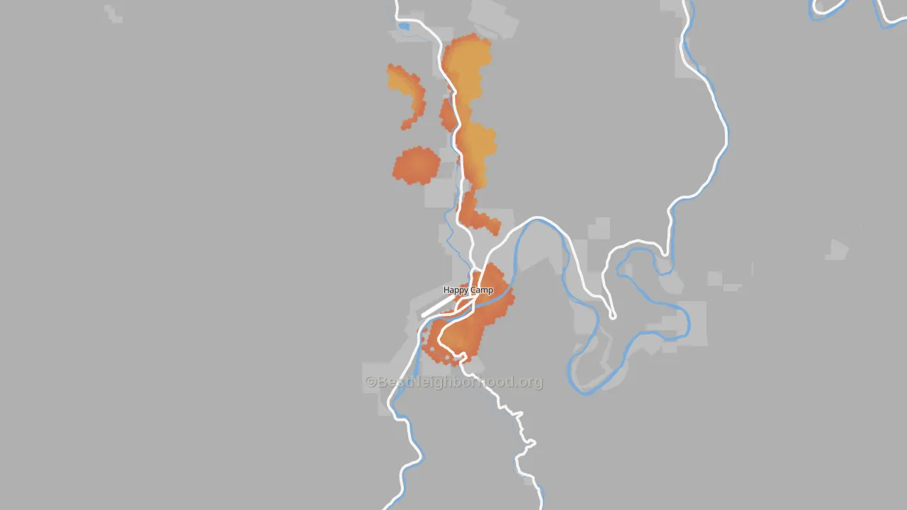 Bike Grade map of 96039, CA