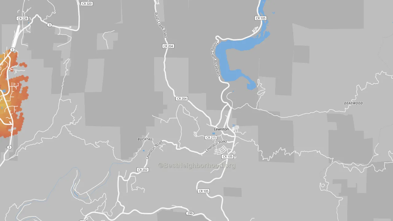 Bike Grade map of 96052, CA