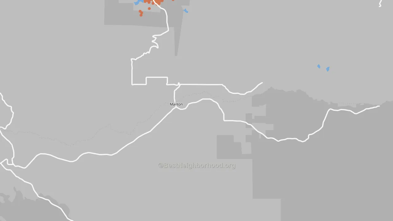 Bike Grade map of 96059, CA