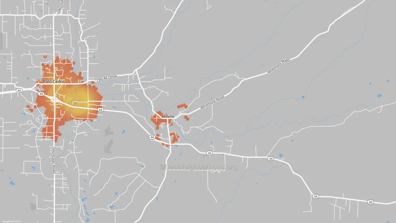 Bike Grade map of 96062, CA