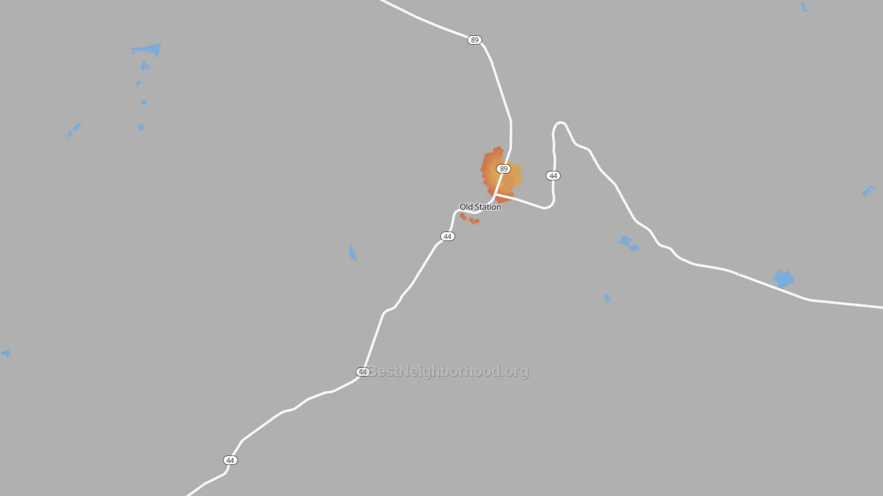 Bike Grade map of 96071, CA