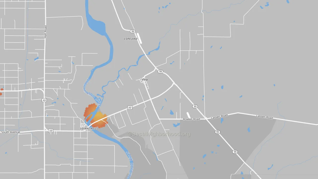 Bike Grade map of 96092, CA