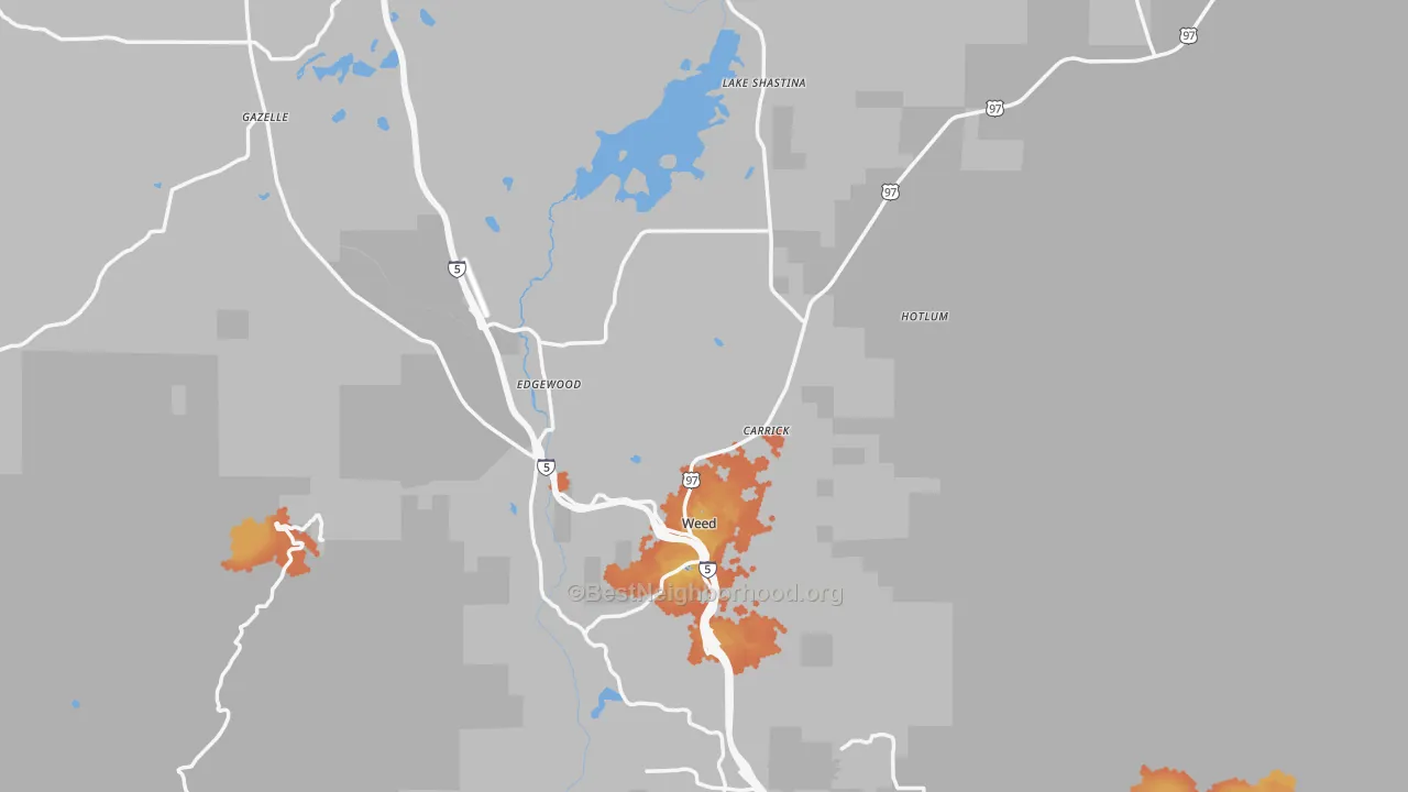 Bike Grade map of 96094, CA
