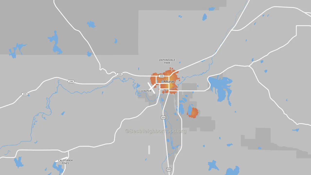 Bike Grade map of 96101, CA