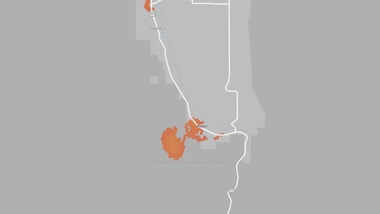 Bike Grade map of 96107, CA