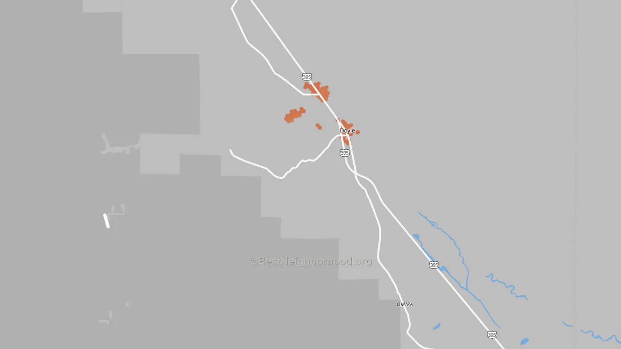 Bike Grade map of 96109, CA