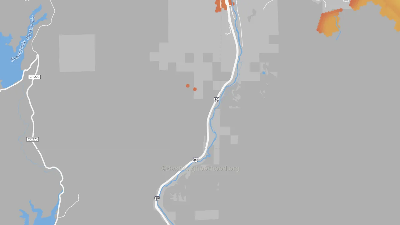 Bike Grade map of 96111, CA